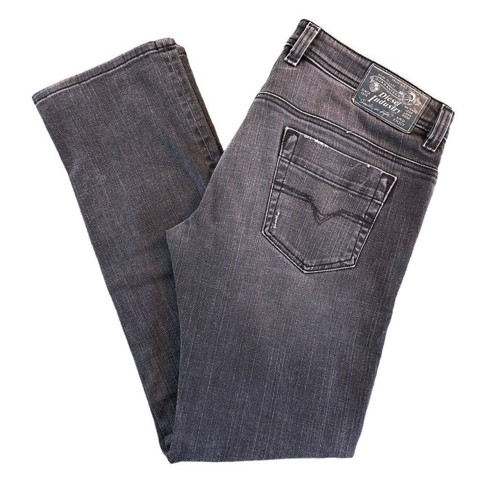 DIESEL Safado Gray Regular Slim Straight Denim Jeans Wash RS027 Men's 33x32